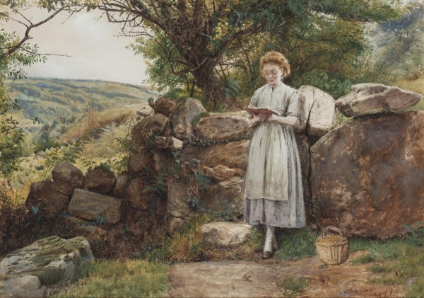 A peaceful read 1869 by George Goodwin Kilburne